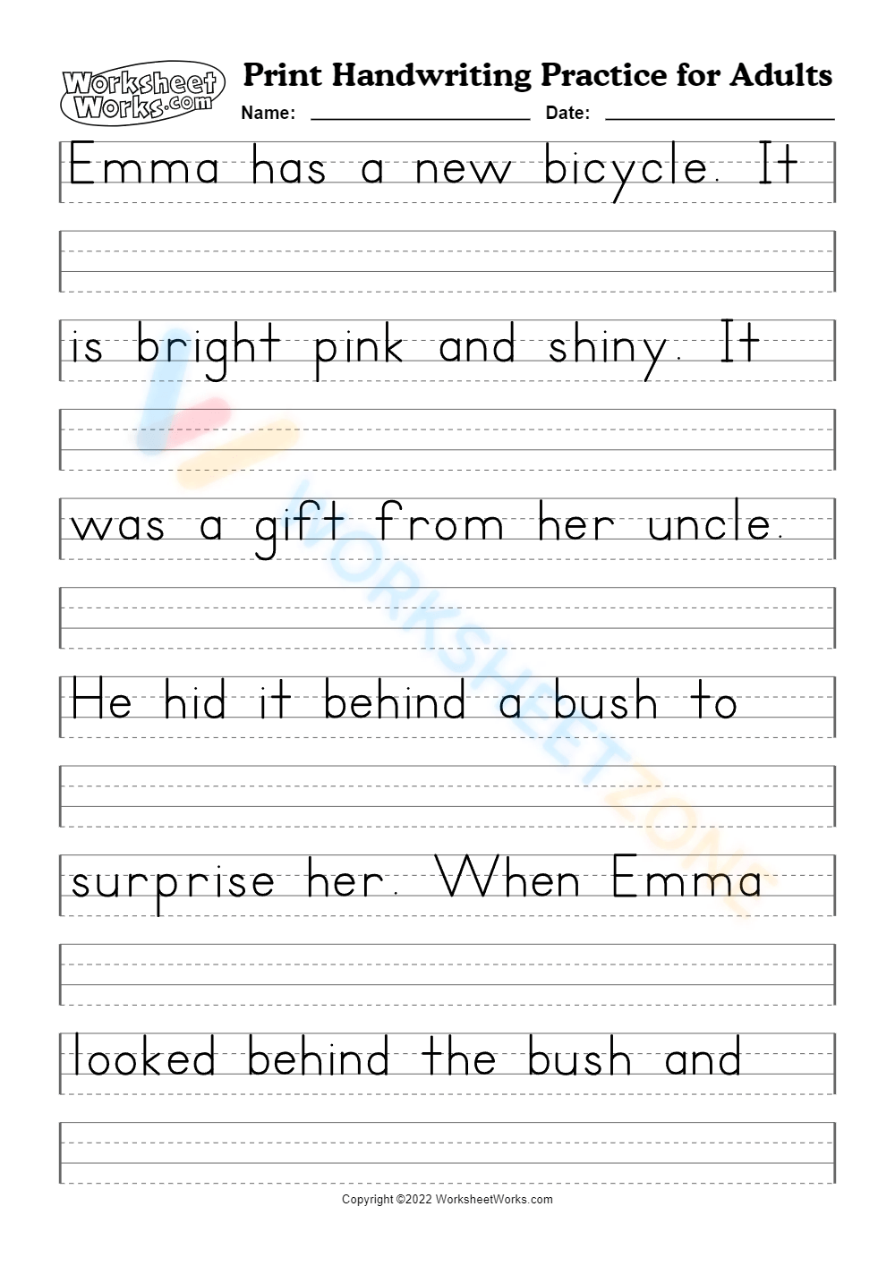 Hand Writing Worksheets Free Printable