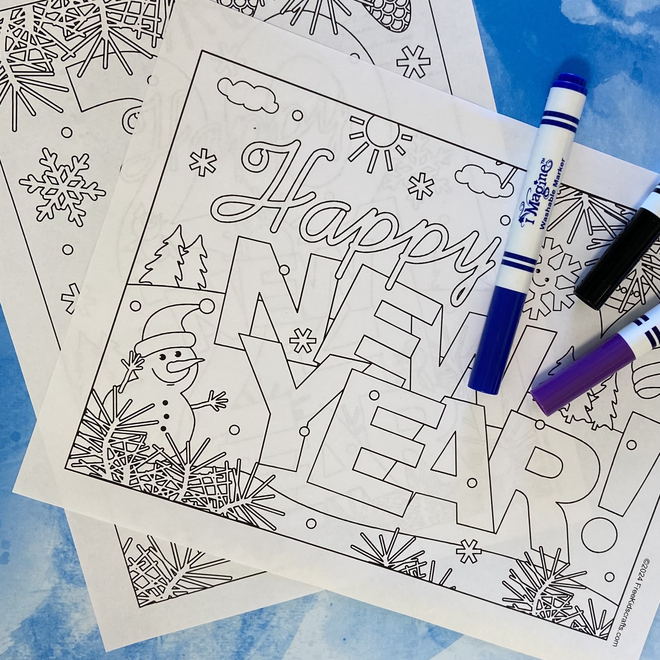 New Years Craft Preschool Printable New Years Craft Preschool Printable