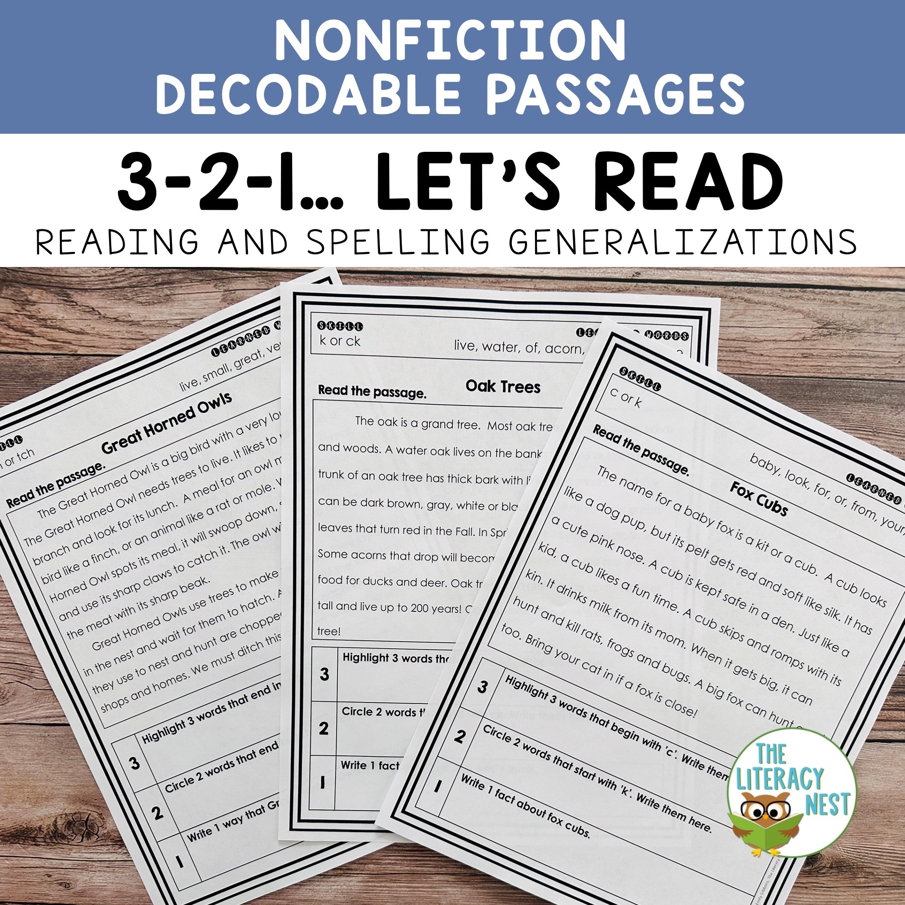 Nonfiction Decodable Passages For Spelling Generalizations The Literacy Nest