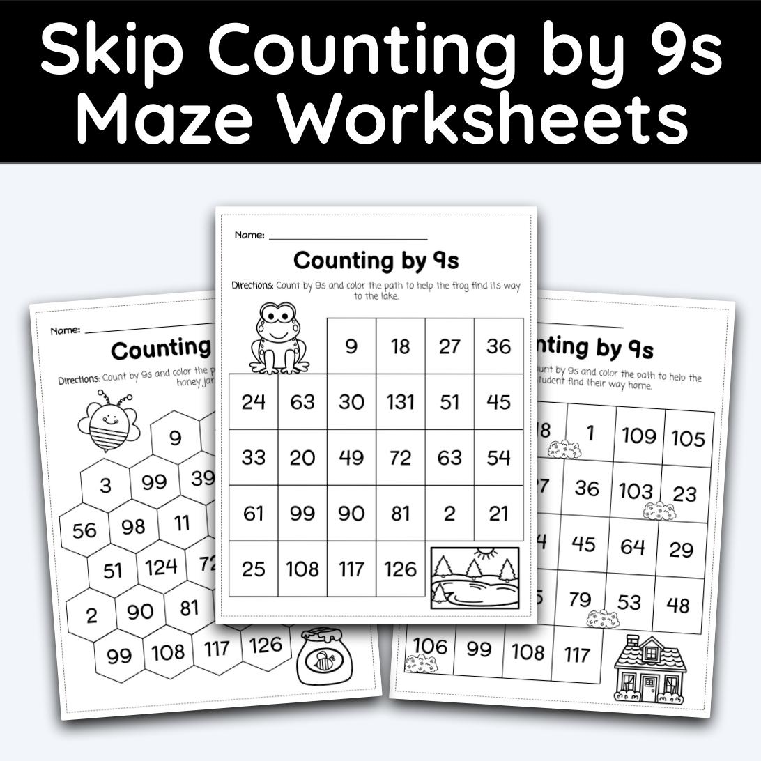 Counting Maze Worksheets