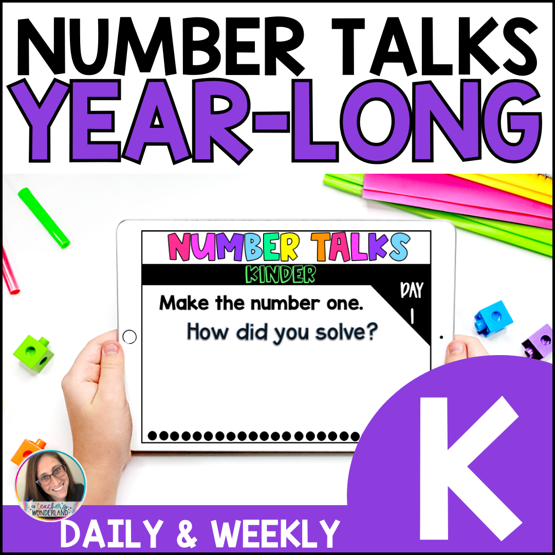 Number Talks Kindergarten Number Sense Activities Math Fluency DIGITAL A Teacher s Wonderland