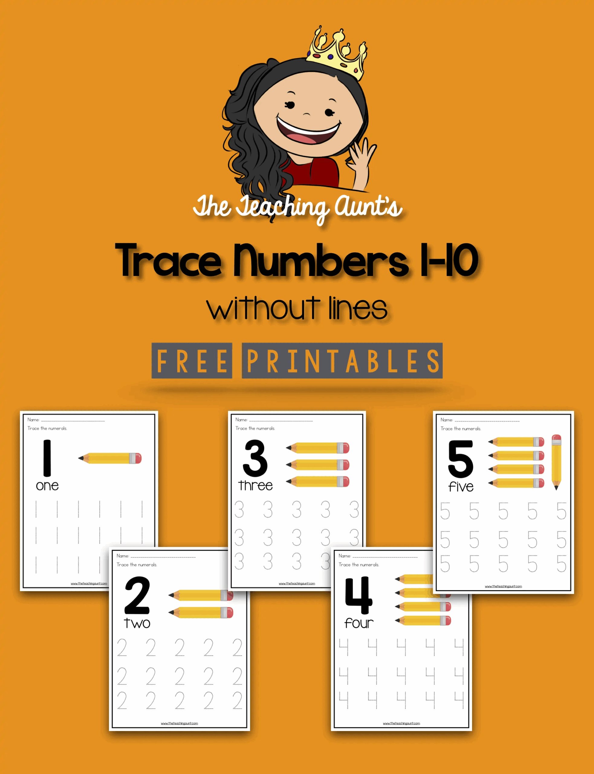 Printable Number Tracing Worksheets For Kindergarten