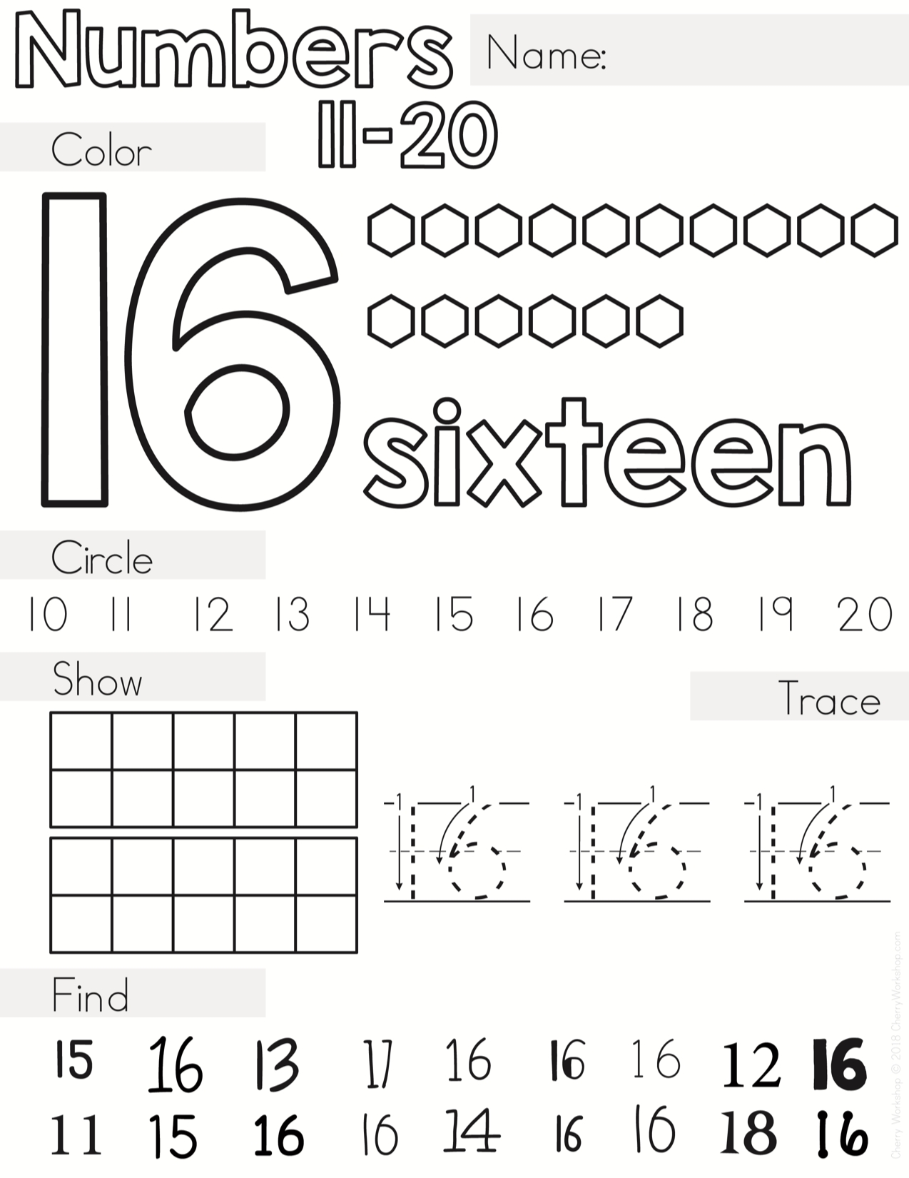 Number Worksheets 11 20 By Teach Simple Number Worksheets 11 20 By Teach Simple