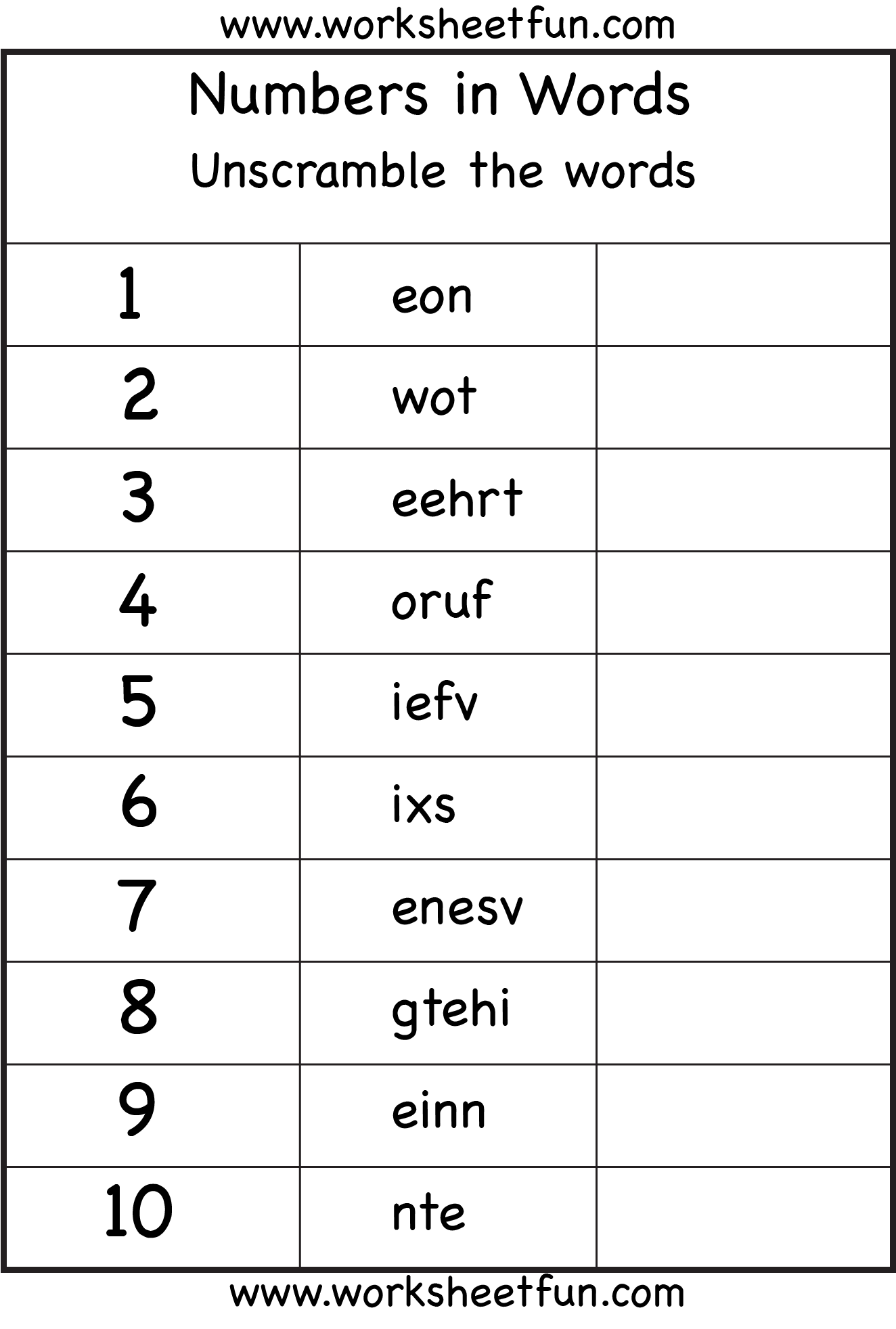 Numbers In Words Worksheet FREE Printable Worksheets Worksheets Library
