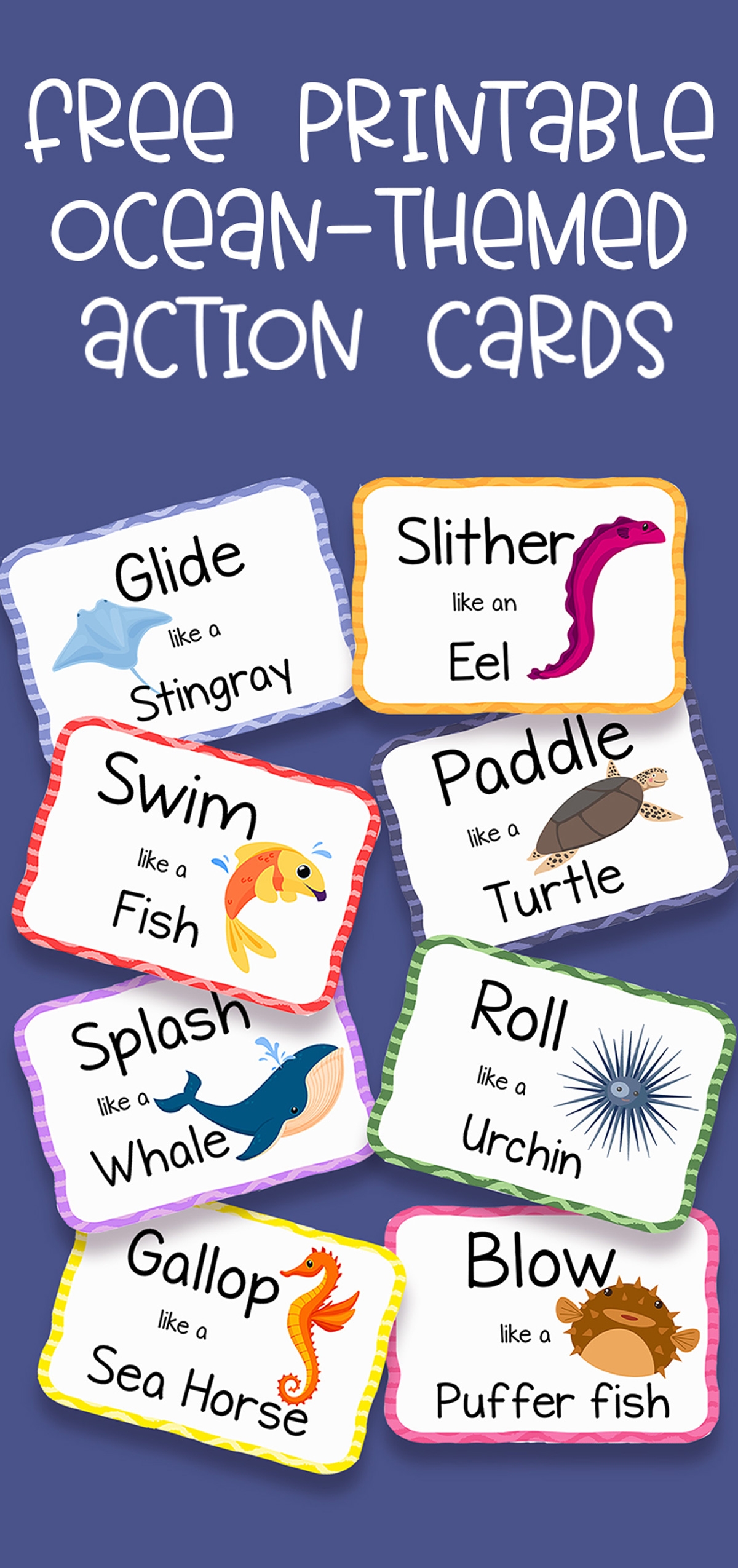 Free Printable Action Cards For Preschoolers