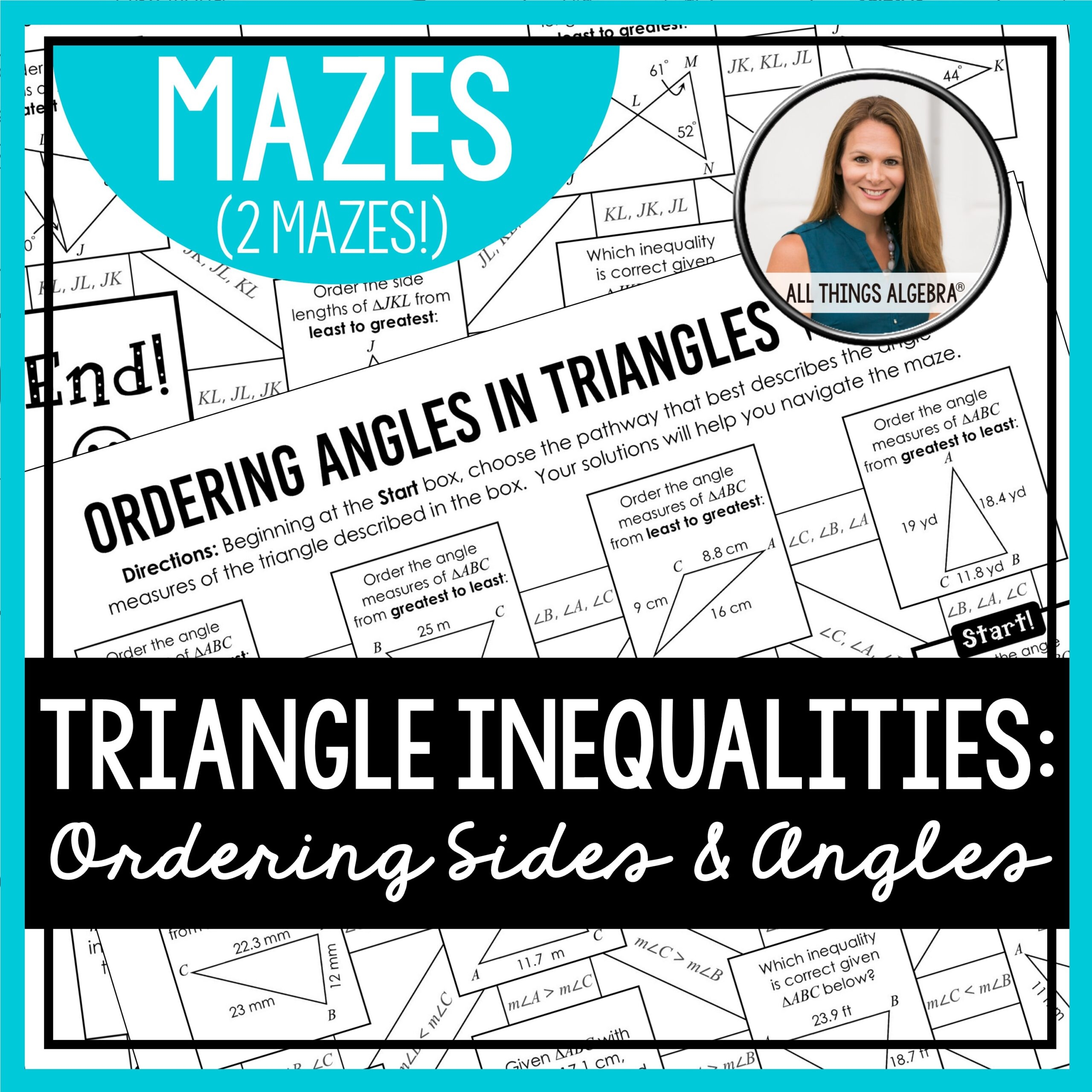 Ordering Side U0026 Angle Measures In Triangles Mazes All Things Ordering Side U0026 Angle Measures In Triangles Mazes All Things