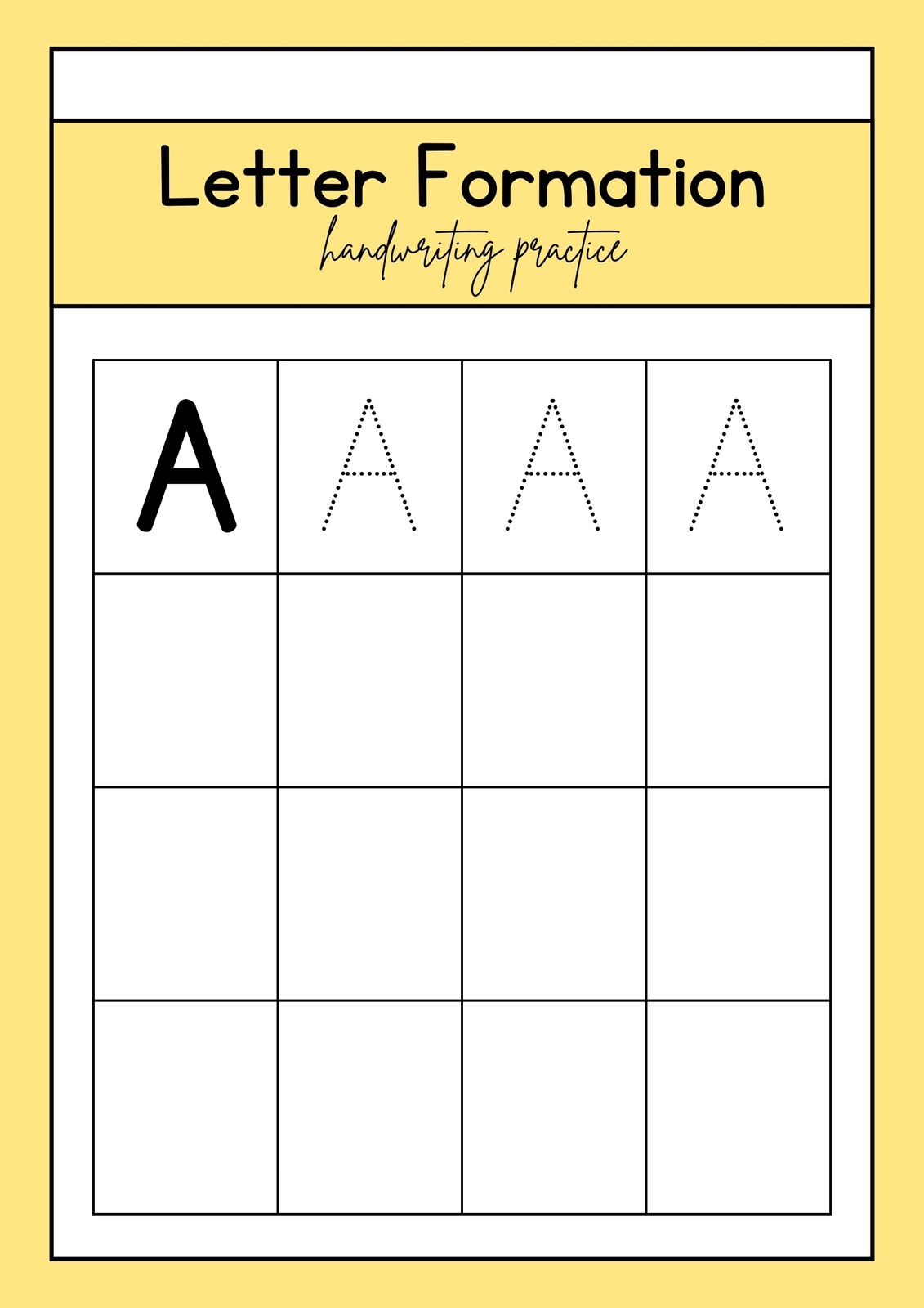Alphabet Print Handwriting Worksheets