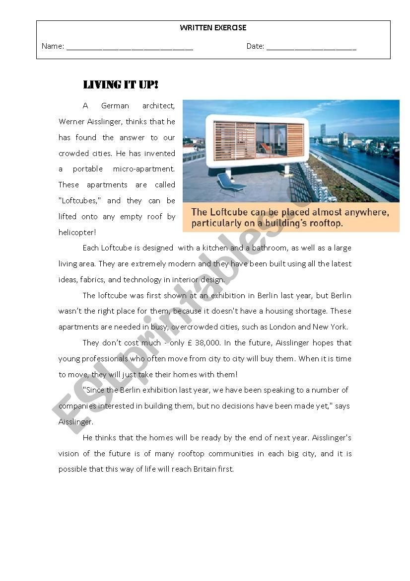 Passive Voice Reading Comprehension ESL Worksheet By Vicky024