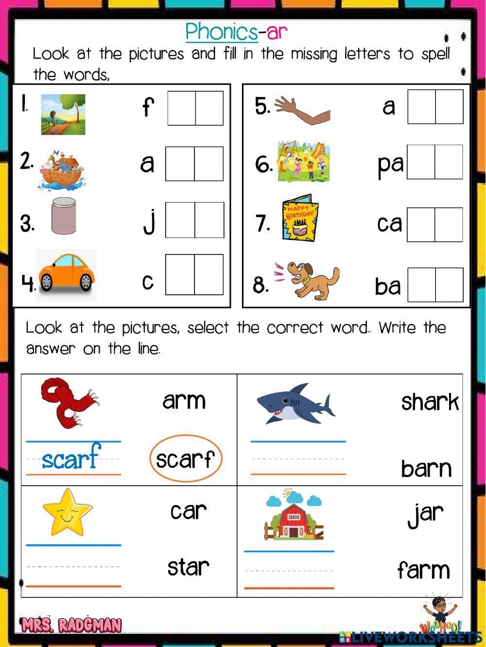 Phonics Online Exercise For Kindergarten Live Worksheets Worksheets Library