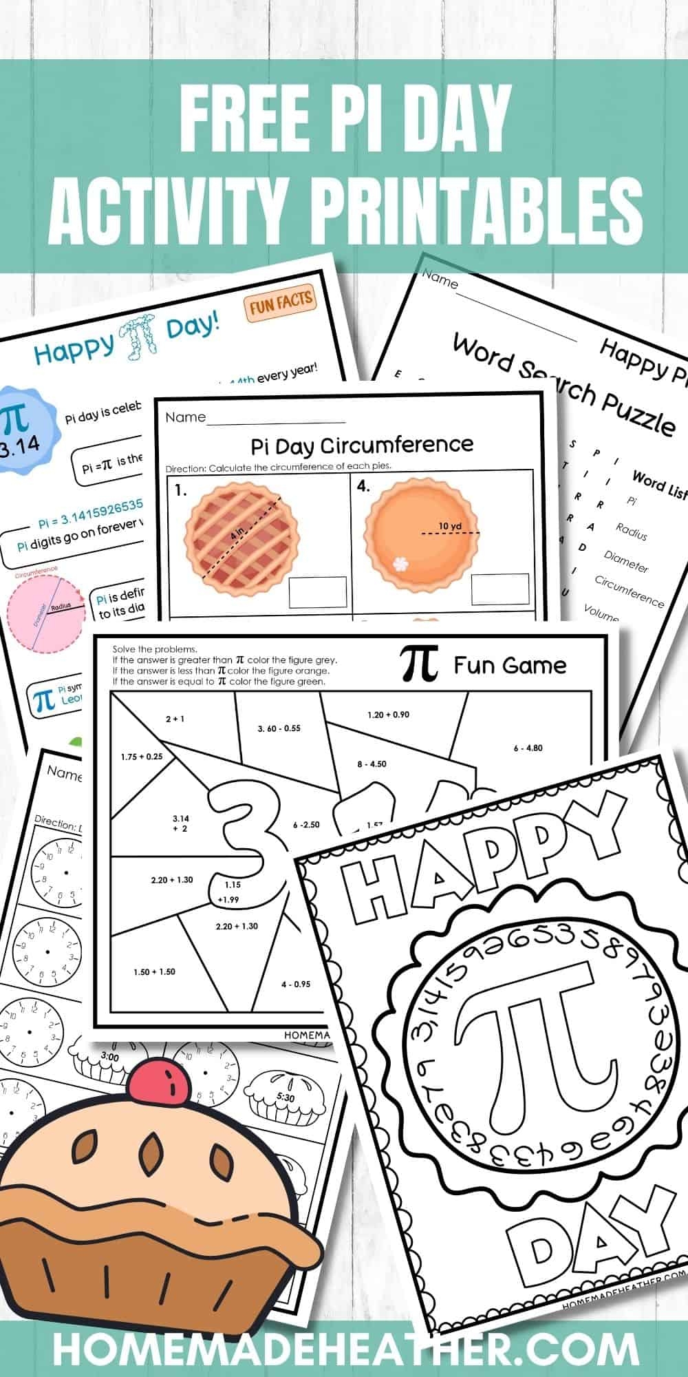 Pi Day Activity Printables Homemade Heather Pi Day Activity Printables Homemade Heather