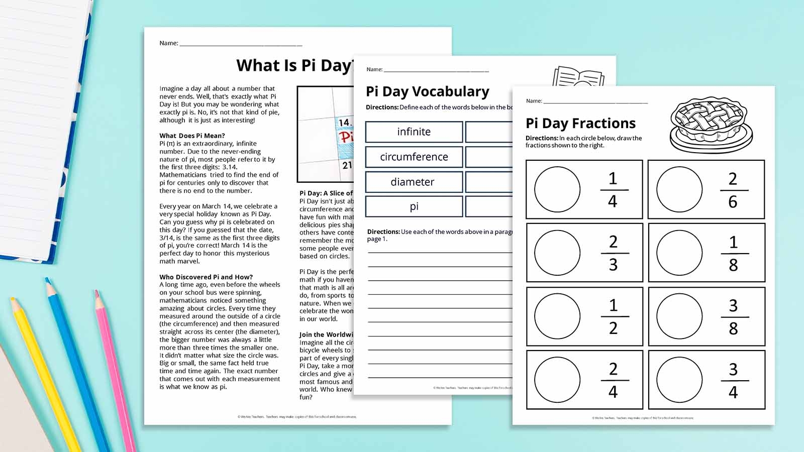 Pi Day Worksheets Free Download We Are Teachers Pi Day Worksheets Free Download We Are Teachers