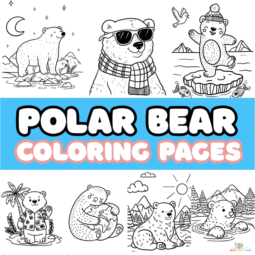 Polar Bear Coloring Pages Arty Crafty Kids