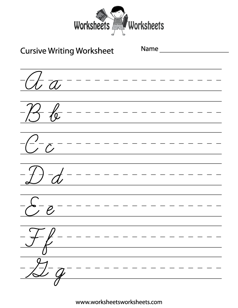 Free Printable Cursive Name Worksheets