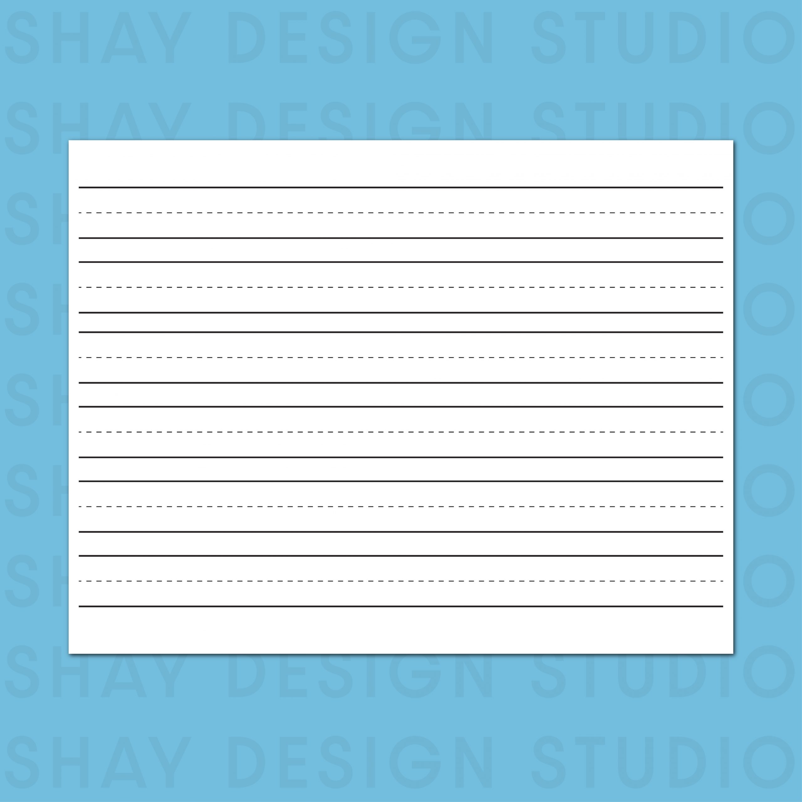 Blank Preschool Lined Paper Printable