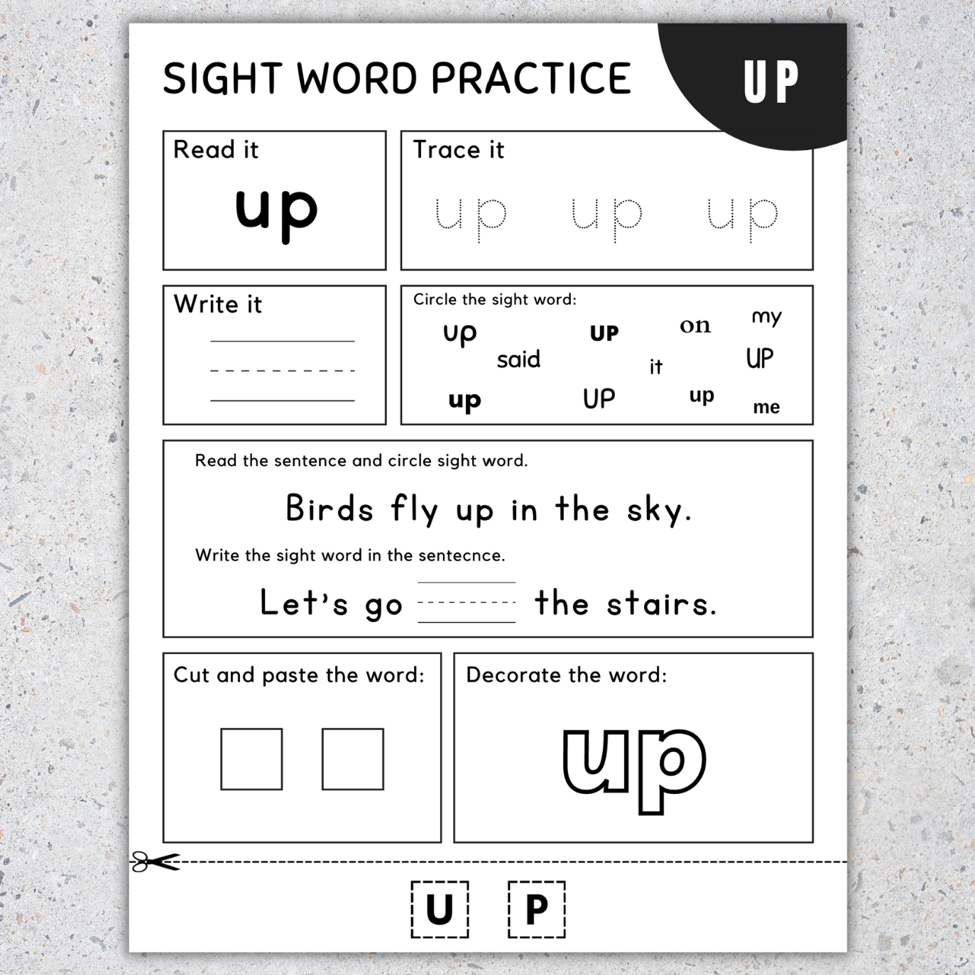Pre primer Sight Words Pre K Sight Words Worksheets NO Prep SET 1 Made By Teachers