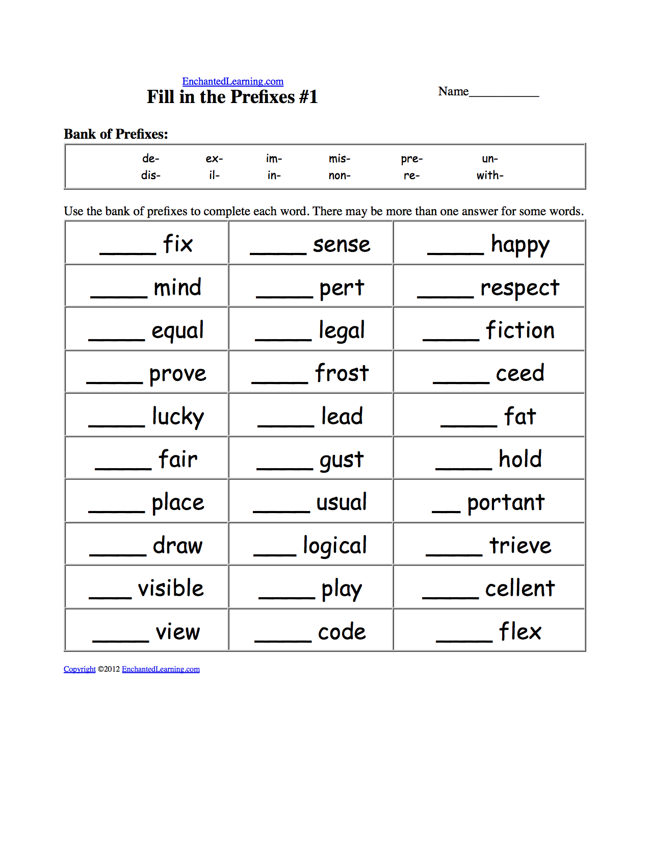 Prefix And Suffix Worksheet For Grade 3 Free Printable For Kids Worksheets Library