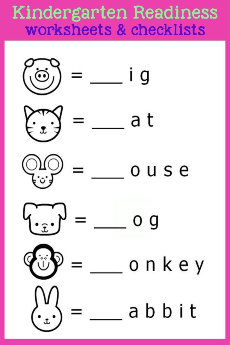 Preparing For Kindergarten Interactive Worksheets And Activities