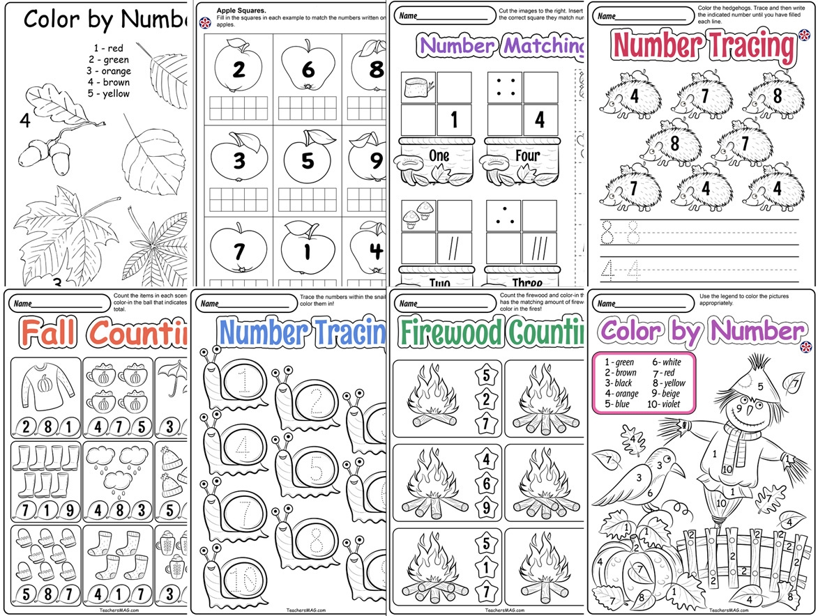 Preschool Fall Themed Math Worksheets TeachersMag Preschool Fall Themed Math Worksheets TeachersMag