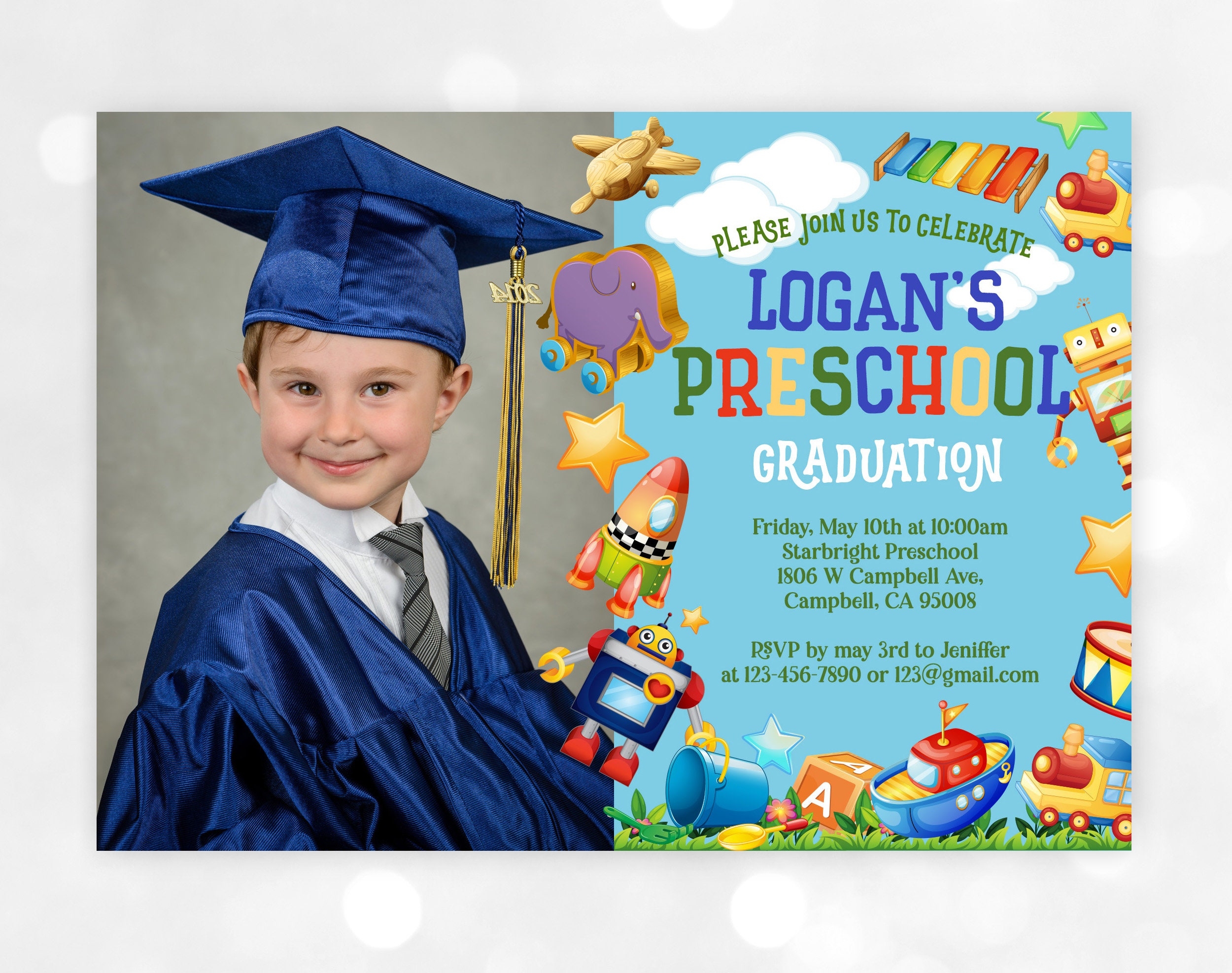 Free Printable Graduation Invitations For Preschool