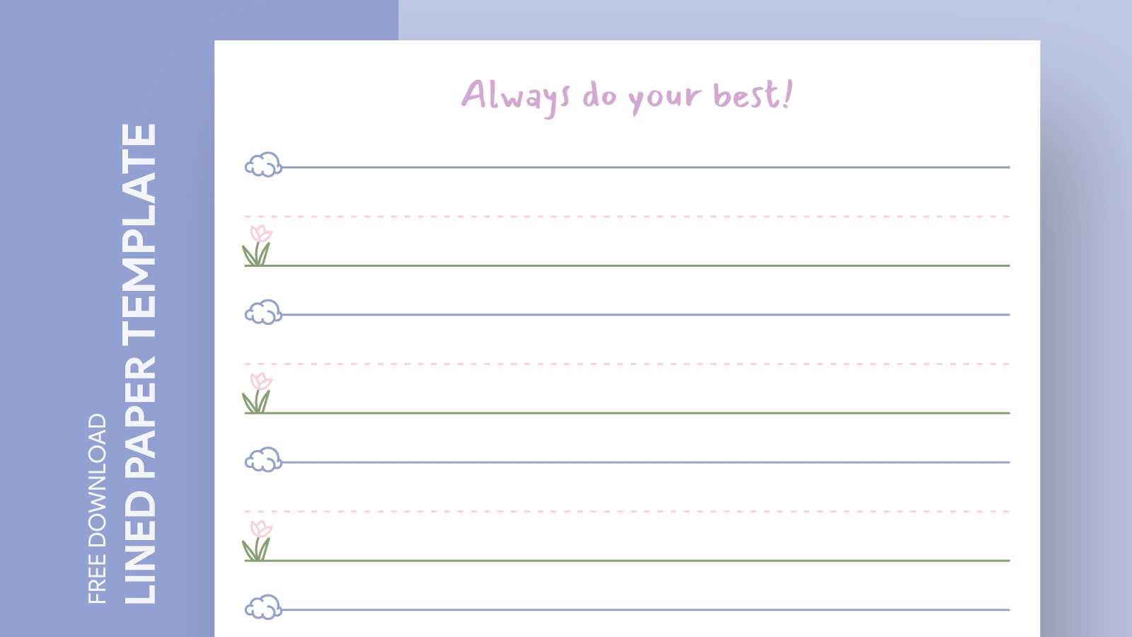 Printable Handwriting Paper Preschool