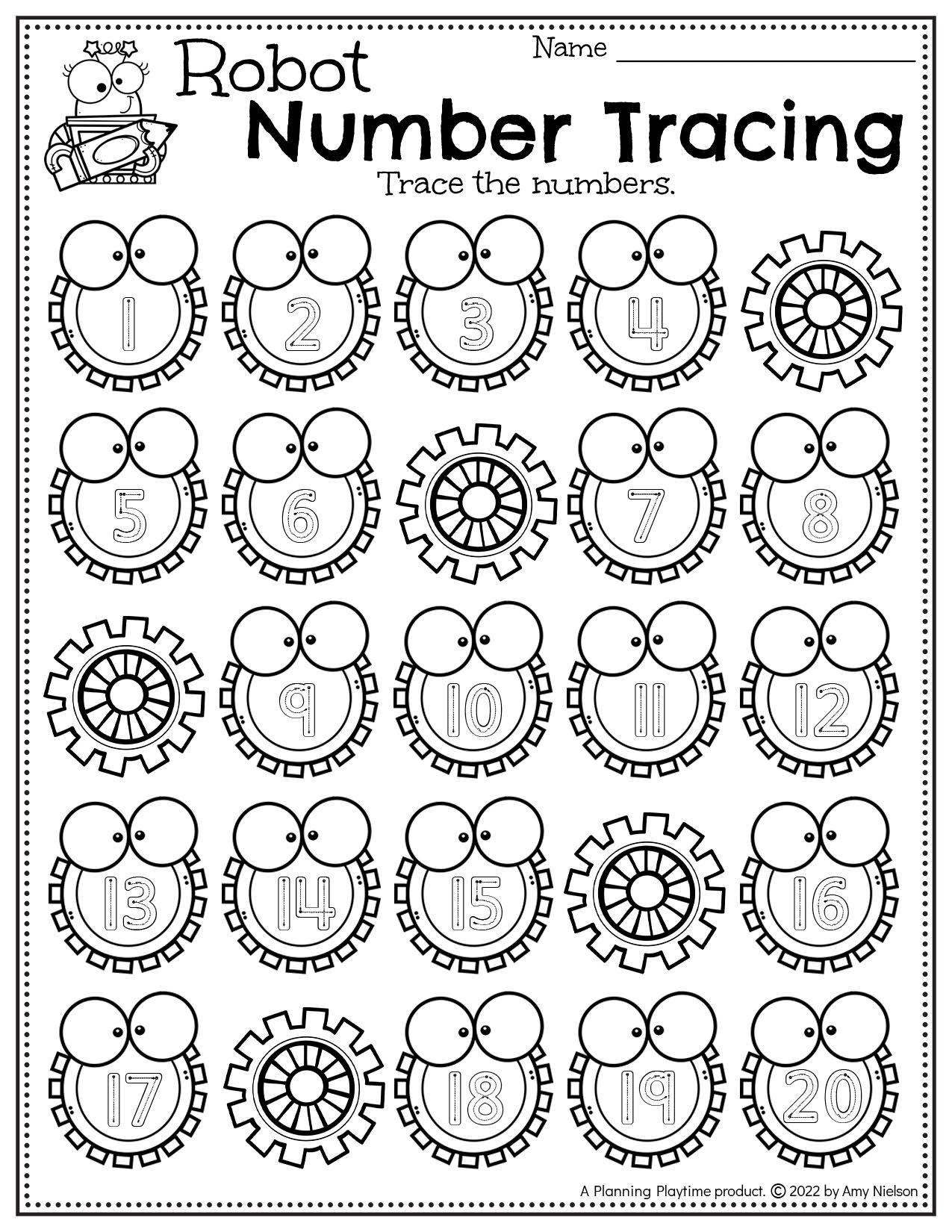 Preschool Robot Theme Planning Playtime