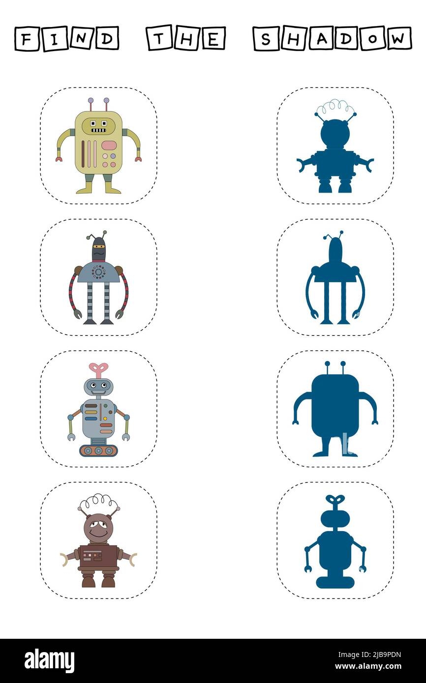 Preschool Shadow Activity Robots Hi res Stock Photography And Images Alamy