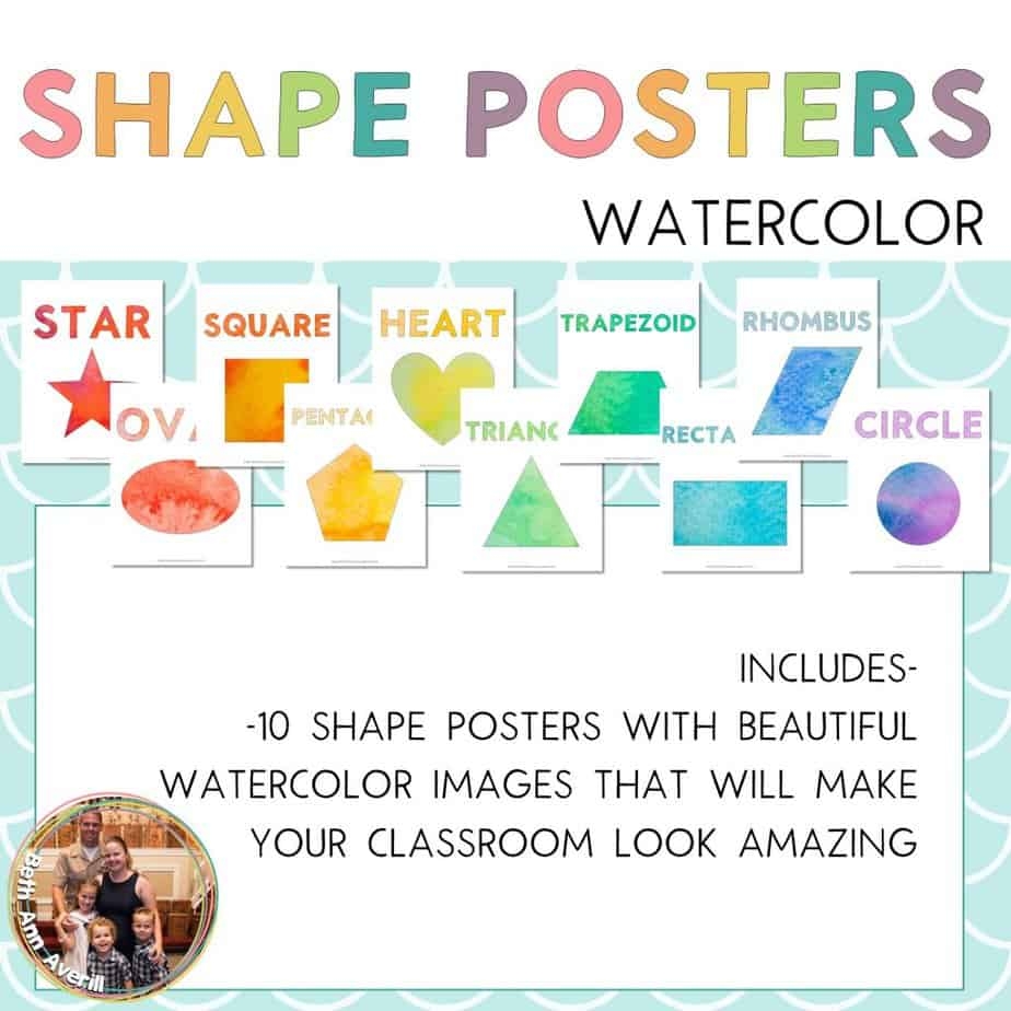 Heart Shape Preschool Printable Poster