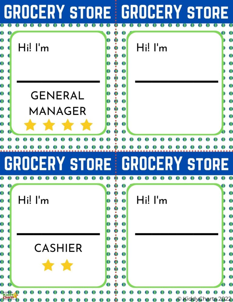 Pretend Play Grocery Store Pack KiddyCharts Shop