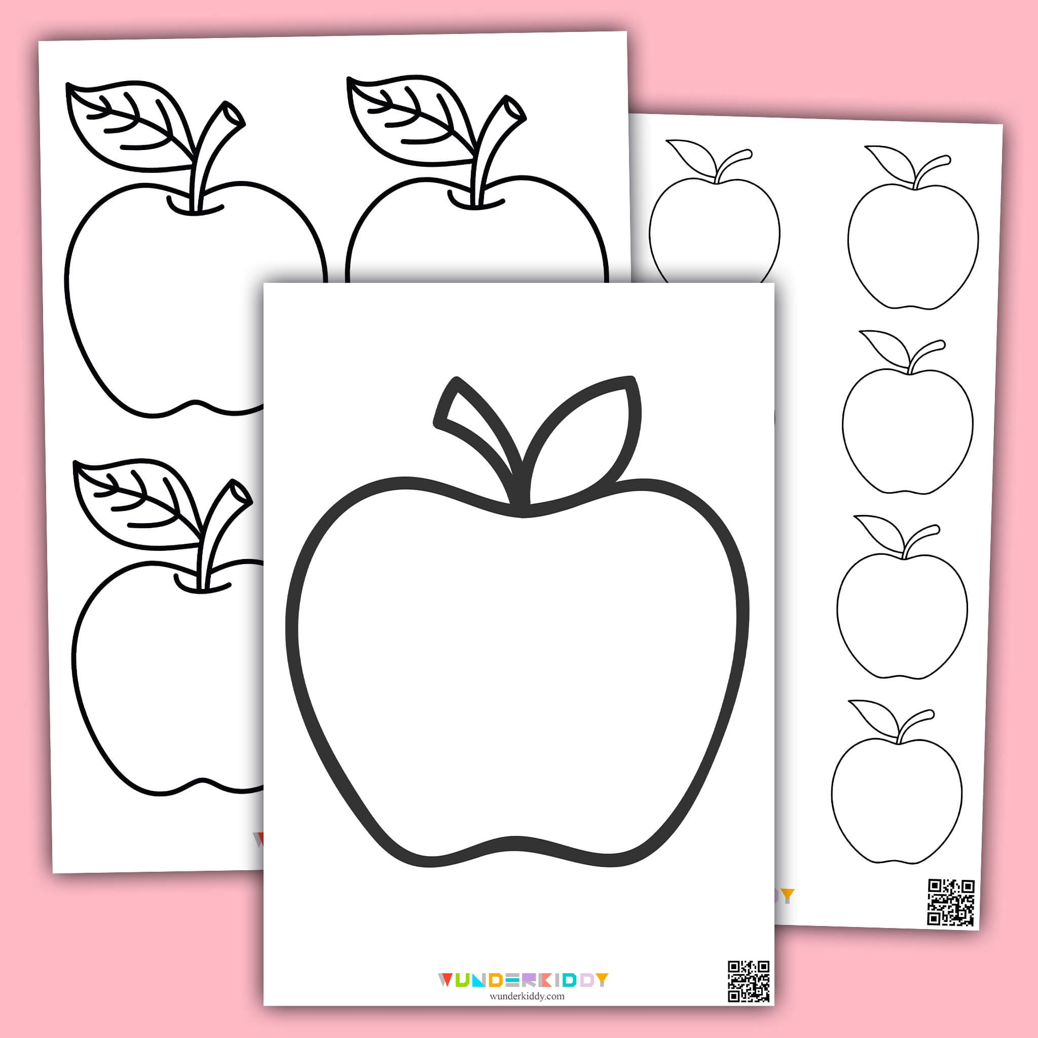 Printable Apple Template And Coloring Pages For Preschool Printable Apple Template And Coloring Pages For Preschool