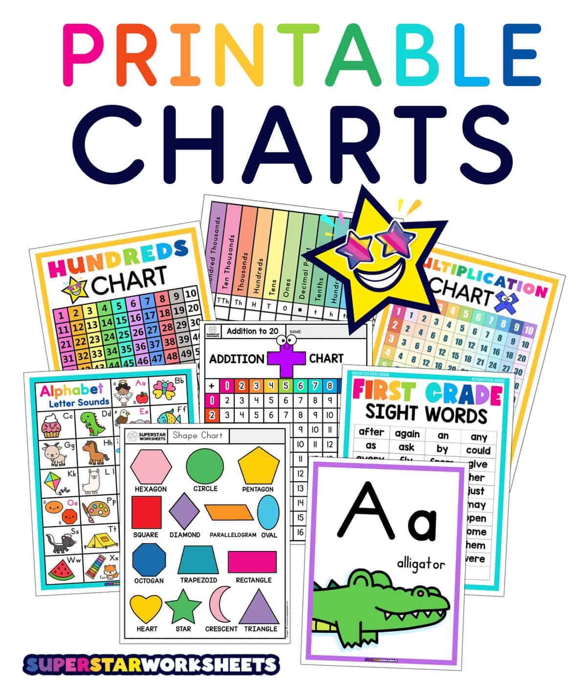 Number Chart Preschool Printable