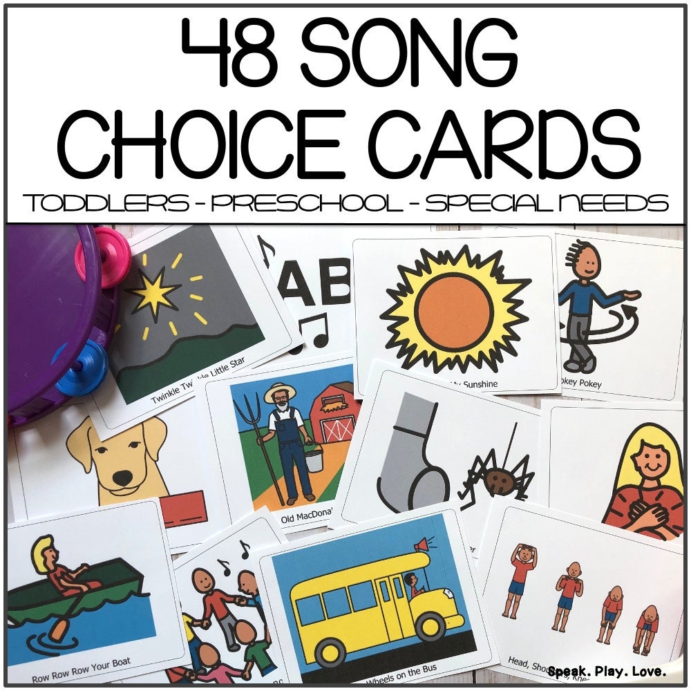 Printable Circle Time Songs Choice Cards Song Visuals For Printable Circle Time Songs Choice Cards Song Visuals For