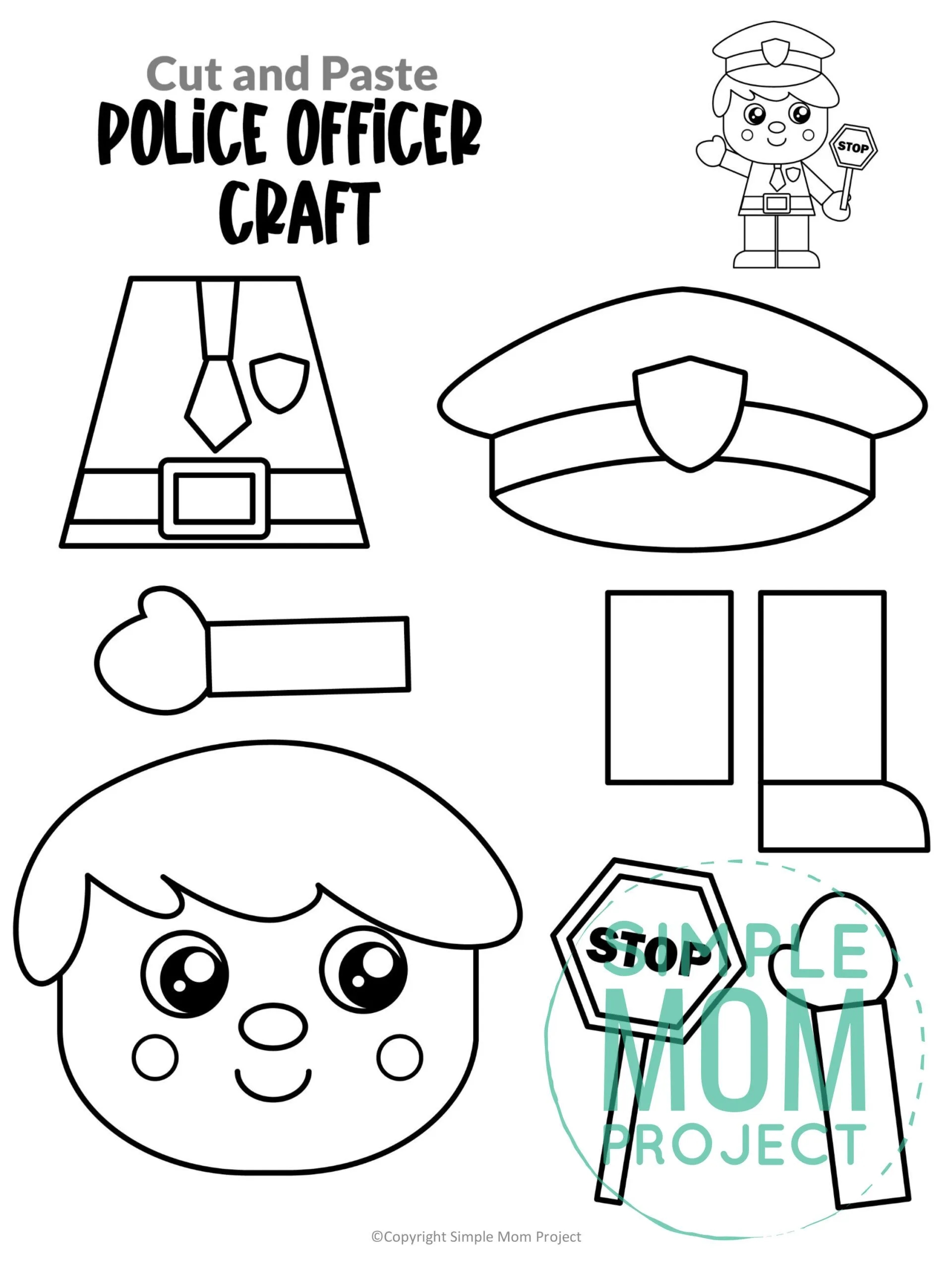 Printable Community Helper Craft Templates Simple Mom Project Printable Community Helper Craft Templates Simple Mom Project