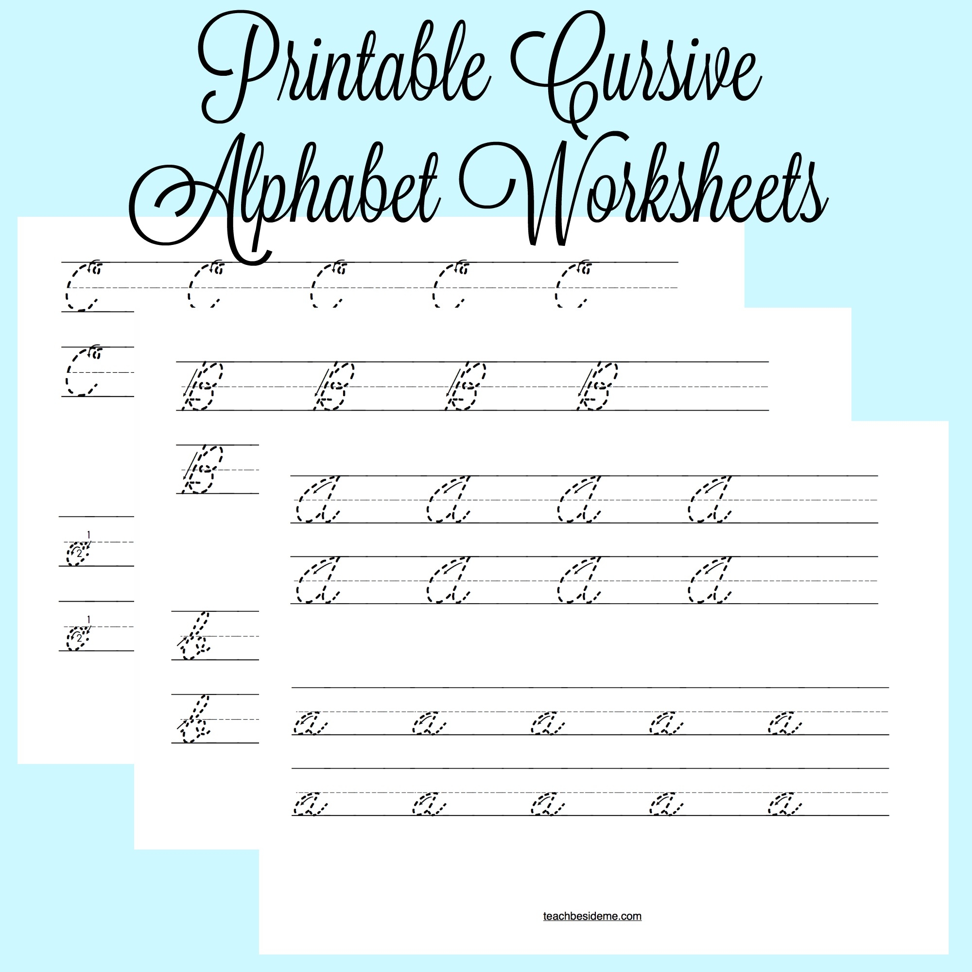 Printable Cursive Alphabet Worksheets Printable Cursive Alphabet Worksheets