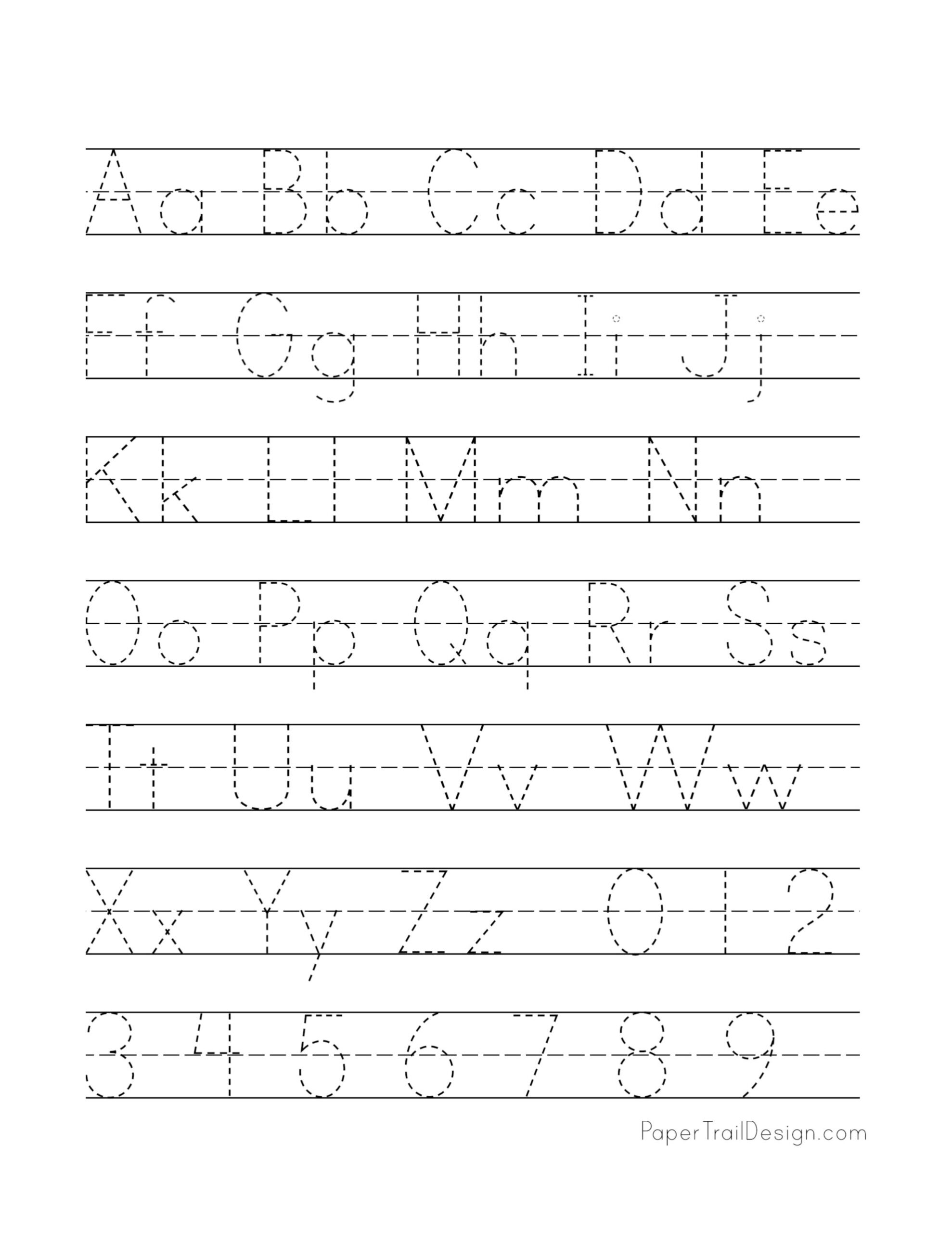 Printable Handwriting Worksheets UPPERCASE And LOWERCASE Etsy Worksheets Library