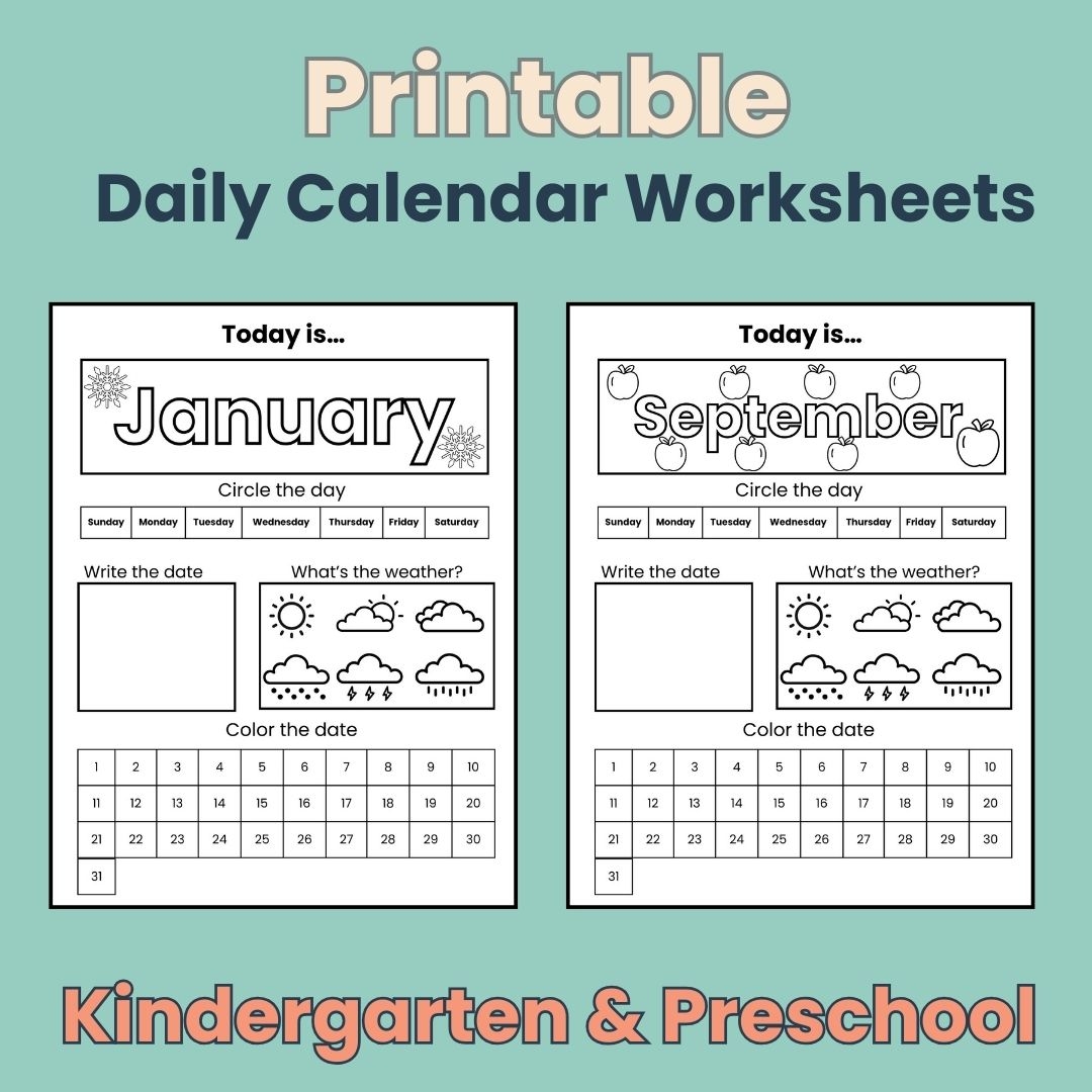 Printable Kindergarten Daily Calendar Worksheets Preschool Daily Work Coloring Page 12 Month Date The Homeschool Platform Printable Kindergarten Daily Calendar Worksheets Preschool Daily Work Coloring Page 12 Month Date The Homeschool Platform