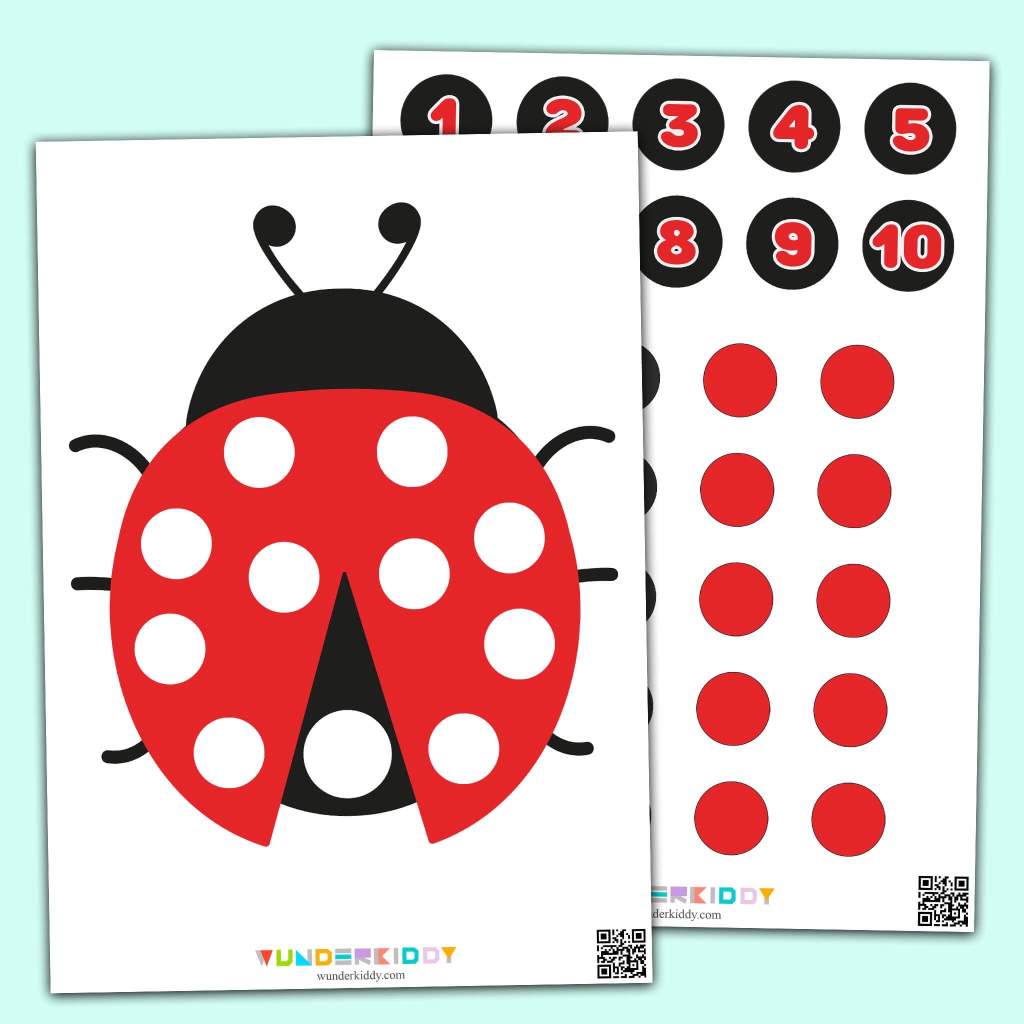 Printable Ladybug Spots Count 1 To 10 Activity For Preschool