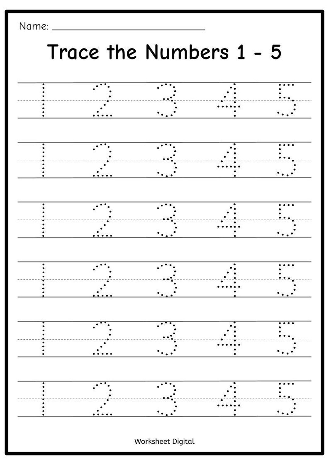 Blank Printable Kindergarten Numbers Worksheets Blank Printable Kindergarten Numbers Worksheets