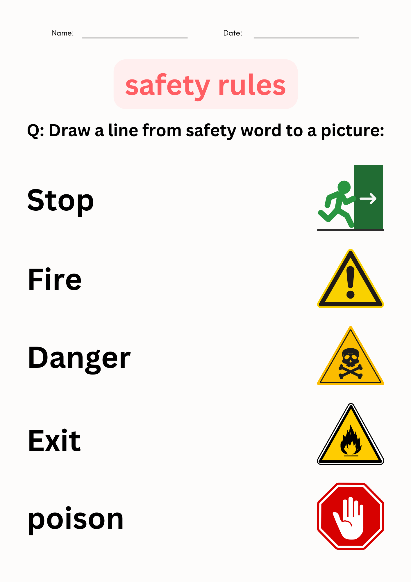 Free Kindergarten Rules Worksheets Printable