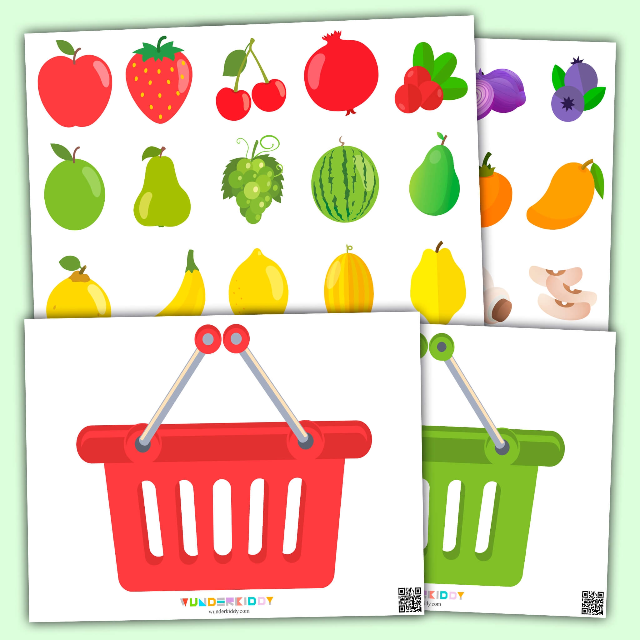Printable Supermarket Busy Book Color Sorting Actiivity