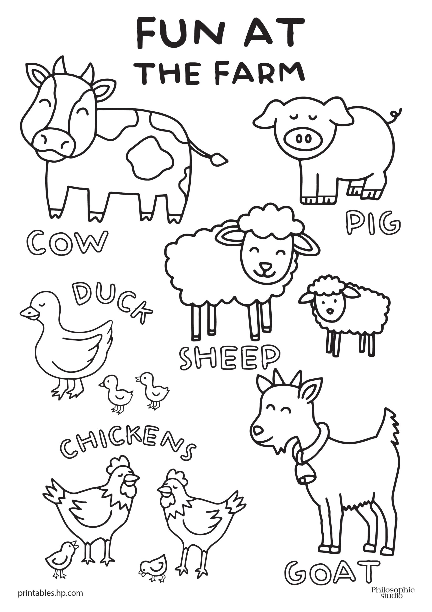 Preschool Farm Animal Printables Free
