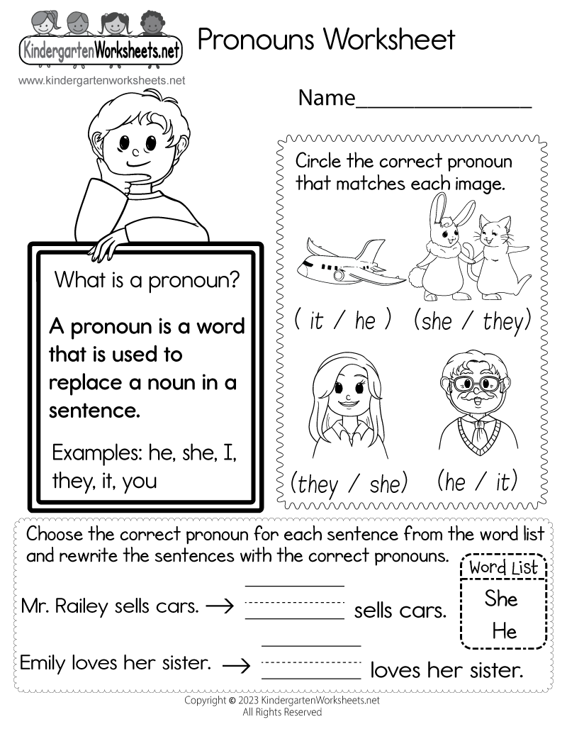 Pronouns Worksheet Free Printable Digital U0026 PDF Pronouns Worksheet Free Printable Digital U0026 PDF