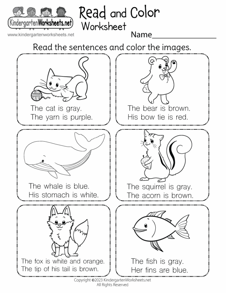 Read And Color Worksheet Free Printable Digital U0026 PDF