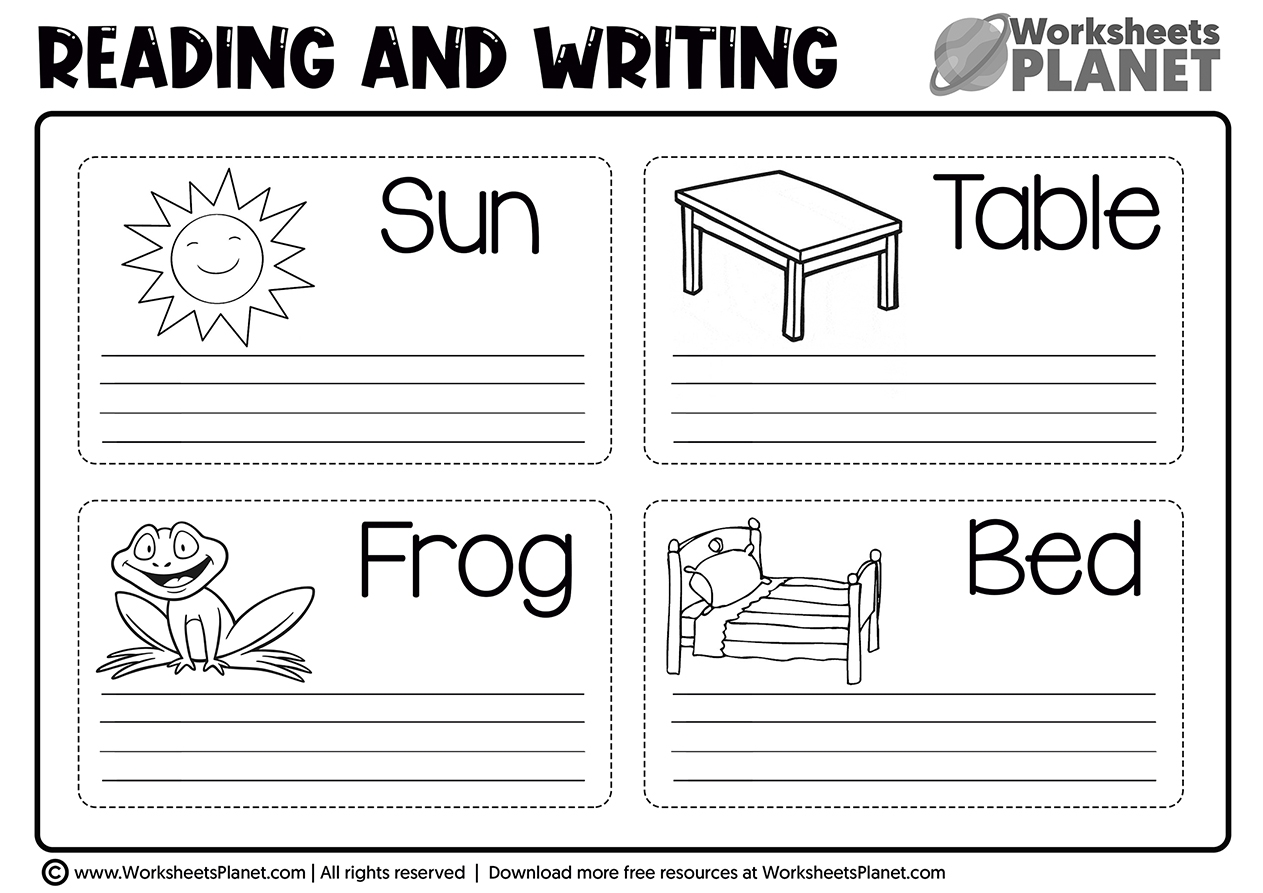 Reading And Writing Worksheets For Kids Ready To Print Worksheets Library