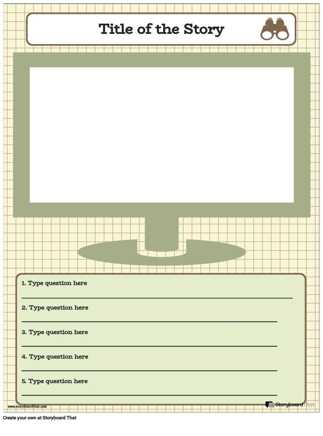 Reading Comprehension Activity Sheet Storyboard Reading Comprehension Activity Sheet Storyboard
