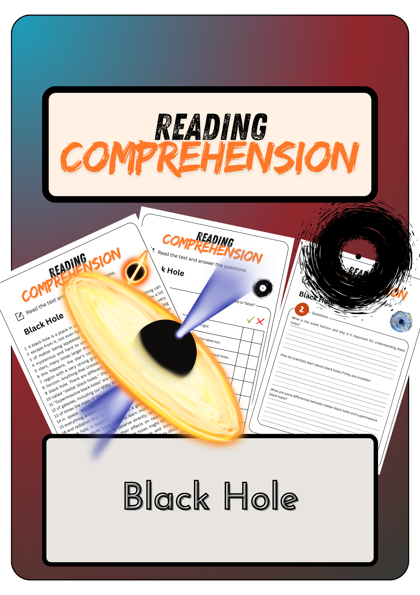 Reading Comprehension Black Hole Solutions Made By Teachers