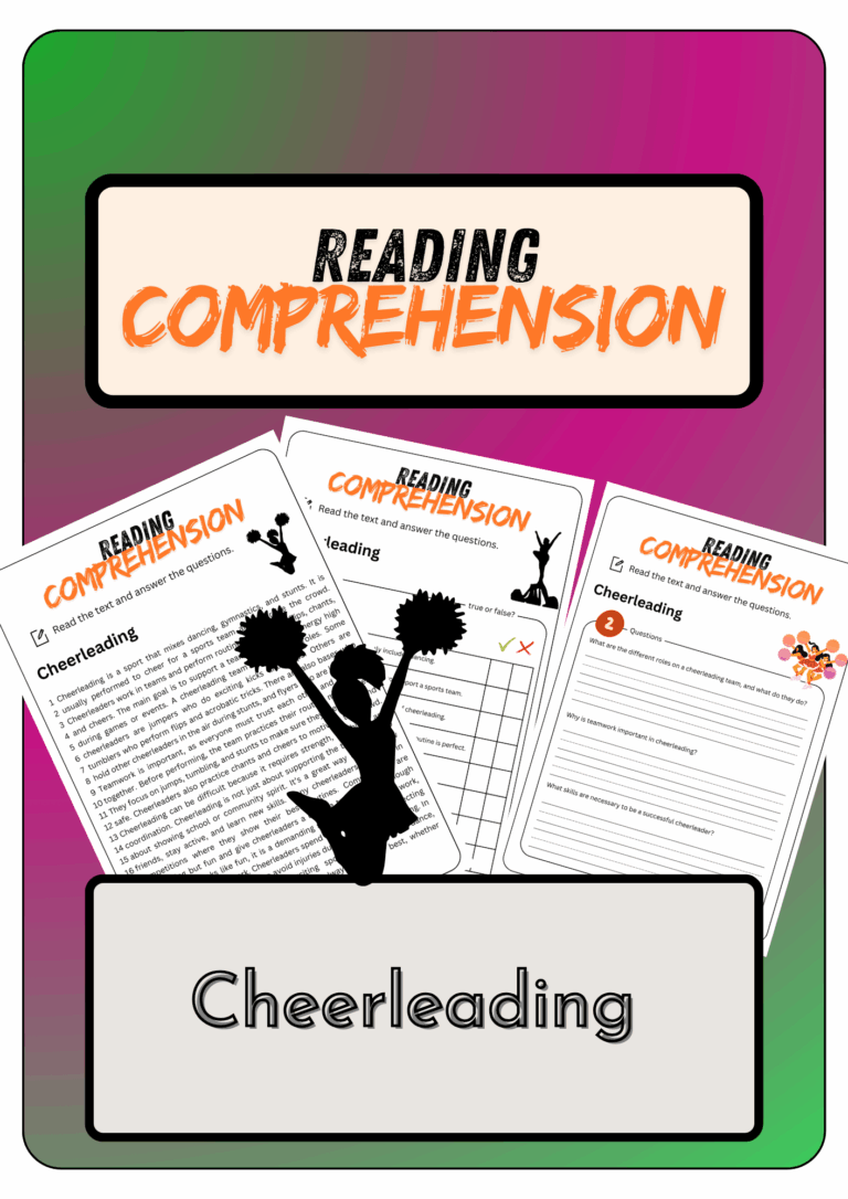 Reading Comprehension Cheerleading Solutions Made By Teachers