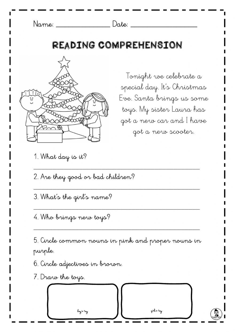 Reading Comprehension Christmas Worksheet Live Worksheets Worksheets Library Reading Comprehension Christmas Worksheet Live Worksheets Worksheets Library