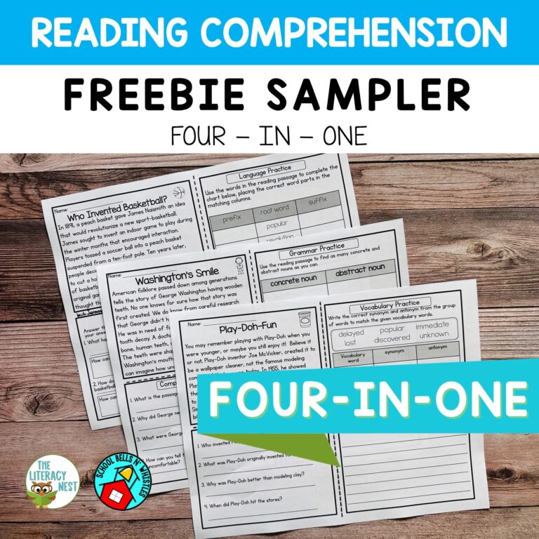 Reading Comprehension Passages For Upper Elementary FREEBIE The Literacy Nest