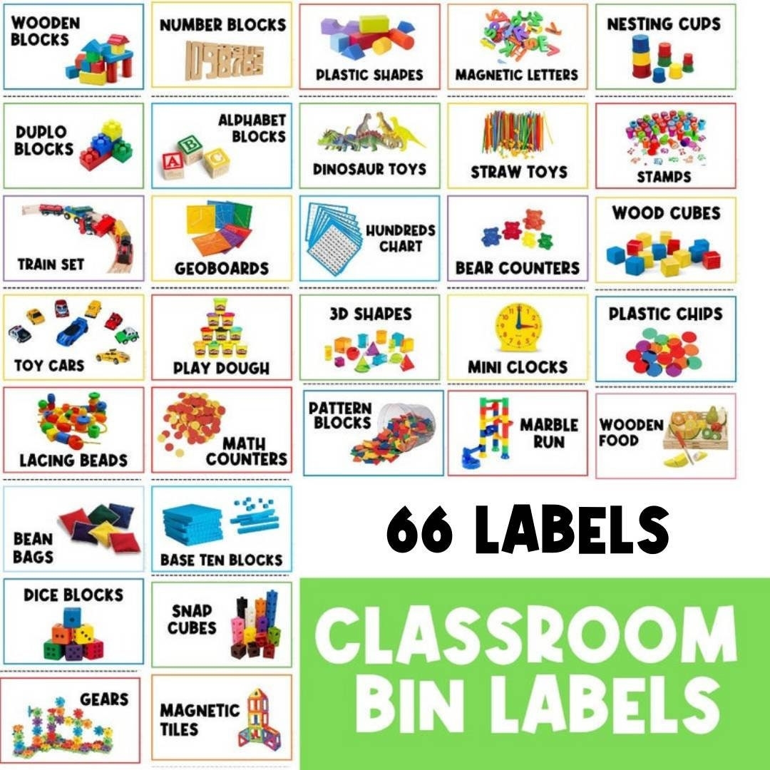 REAL PICTURES Classroom Center Signs Toy Bin Label Printable REAL PICTURES Classroom Center Signs Toy Bin Label Printable