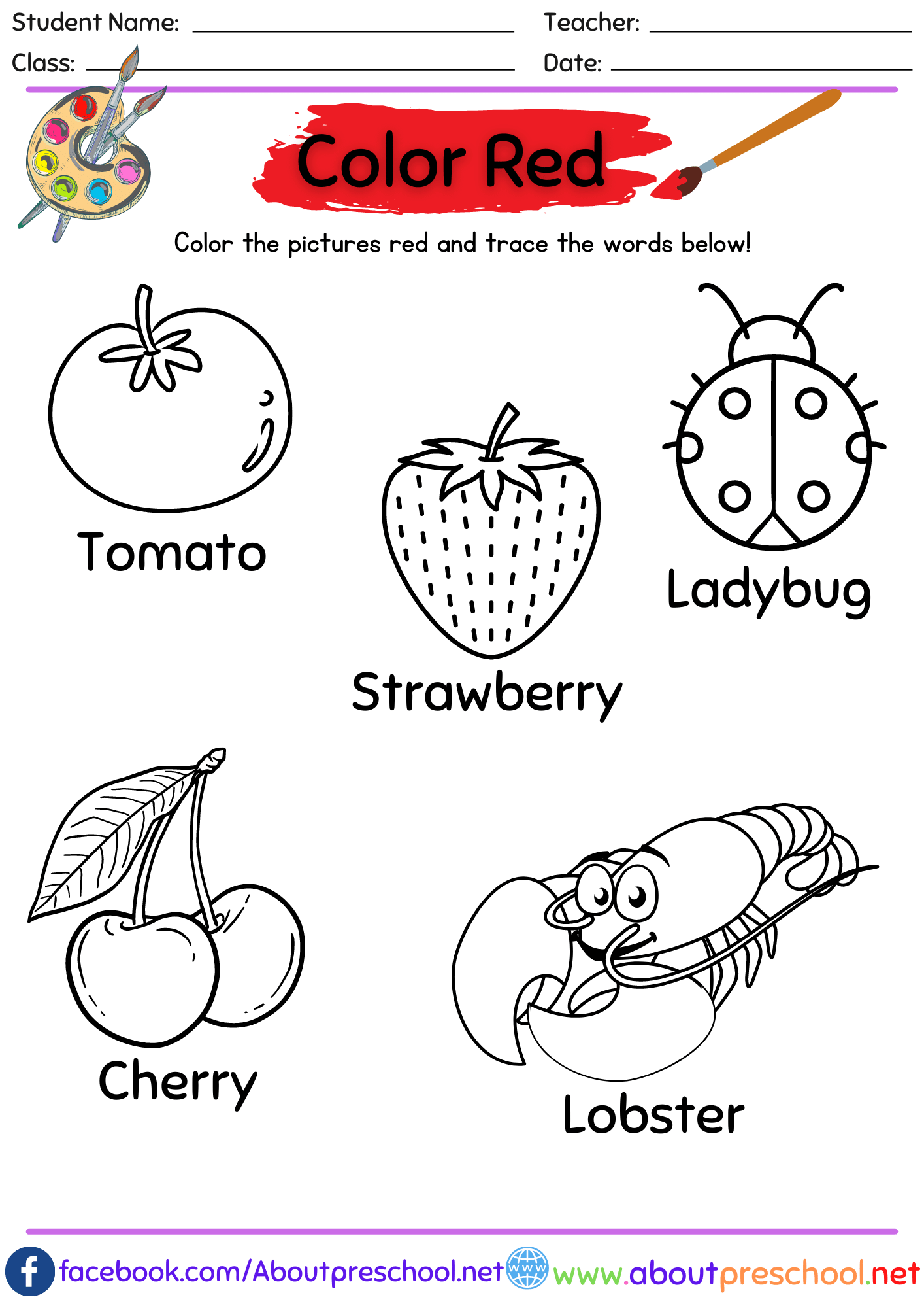 Red Archives About Preschool Worksheets Library Red Archives About Preschool Worksheets Library